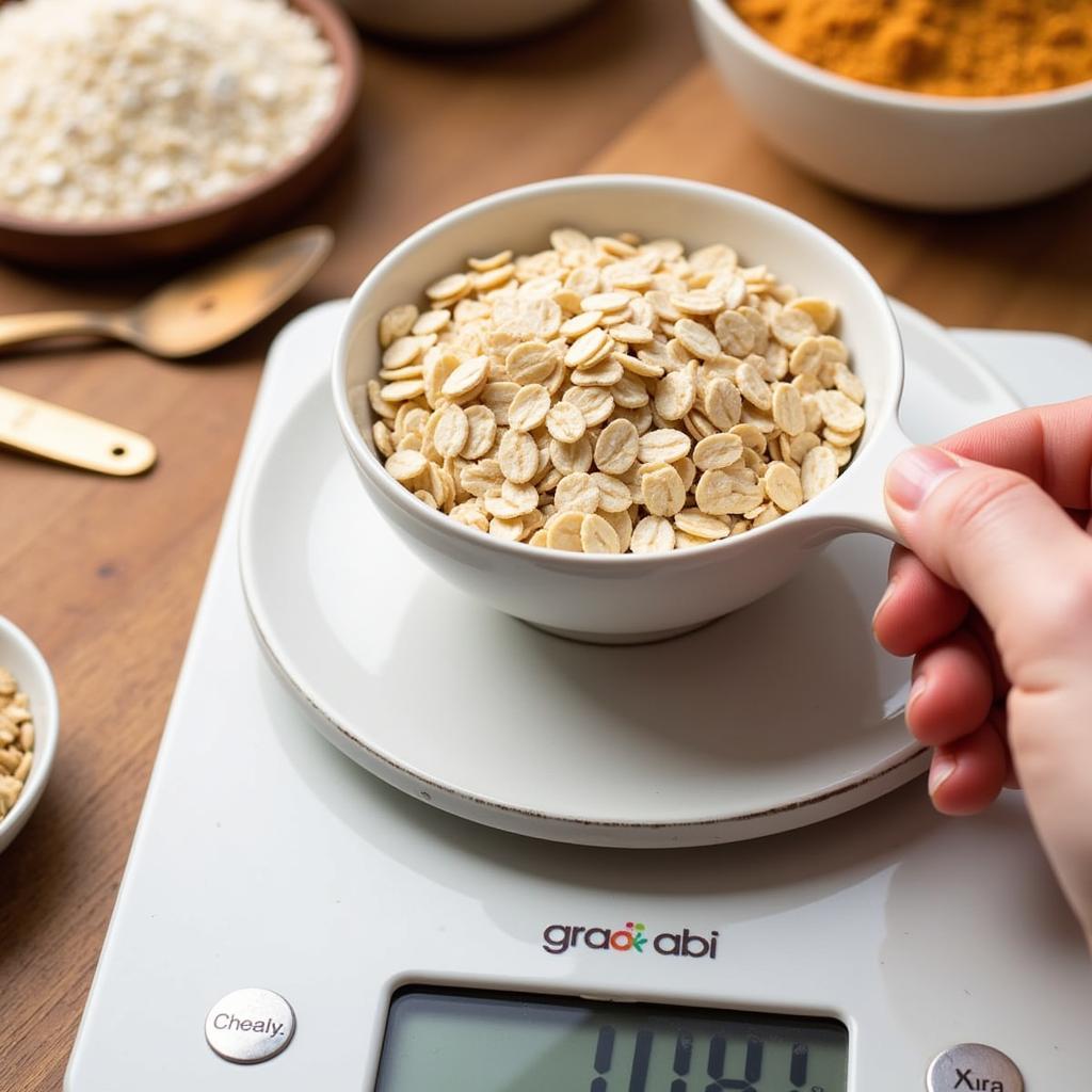 Measuring Oats 1/2 Cup