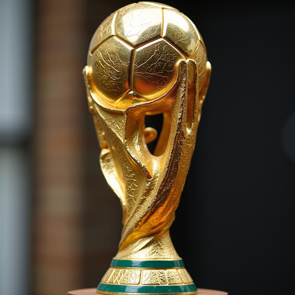 Chiếc Cúp Vàng World Cup Nữ - Hình ảnh cận cảnh chiếc cúp vàng danh giá của World Cup nữ.