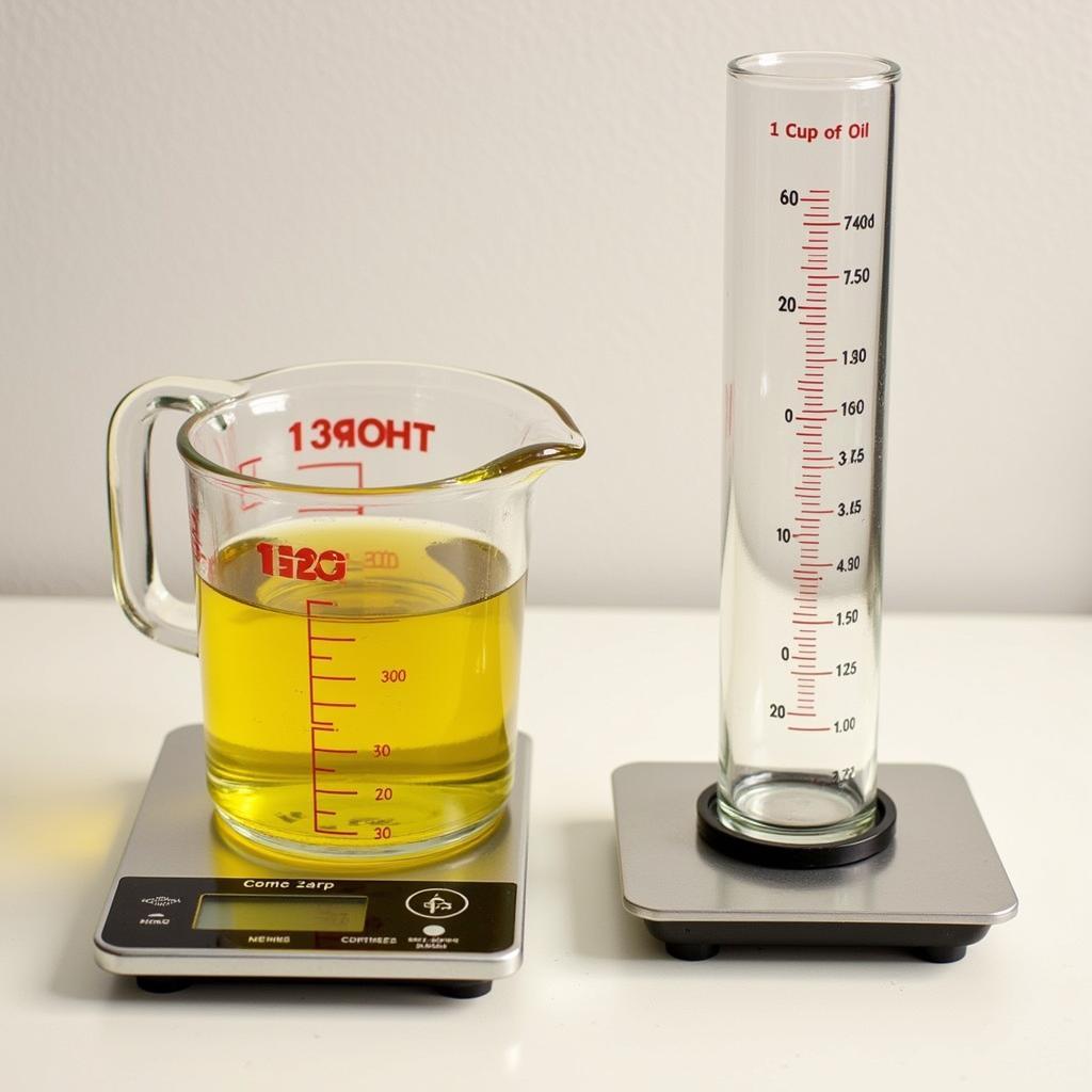 Converting 1 cup of cooking oil to milliliters