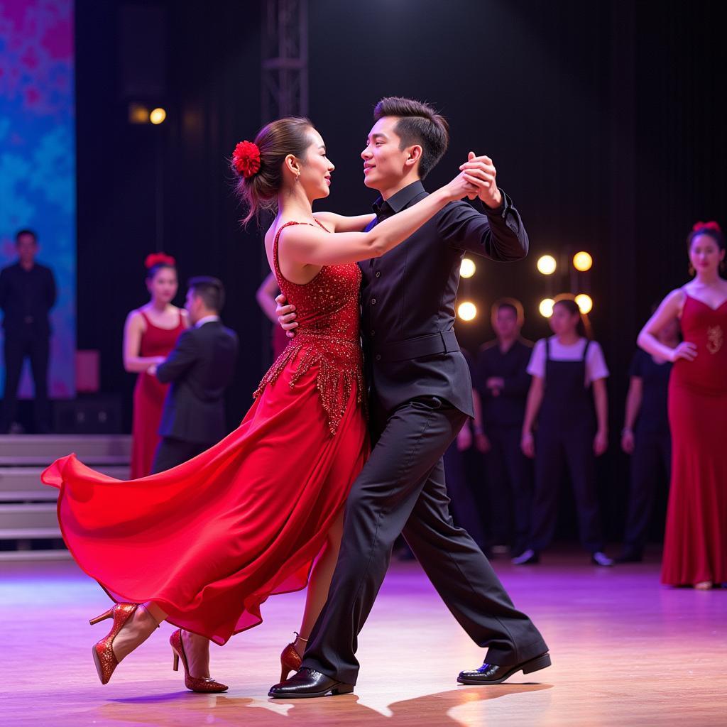 CLB Dancesport Rạch Miễu biểu diễn