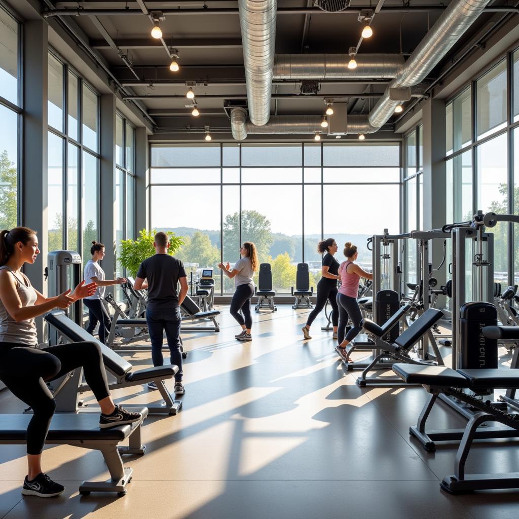 Không gian tập luyện tại CLB Gym Nữ Newlife Q2