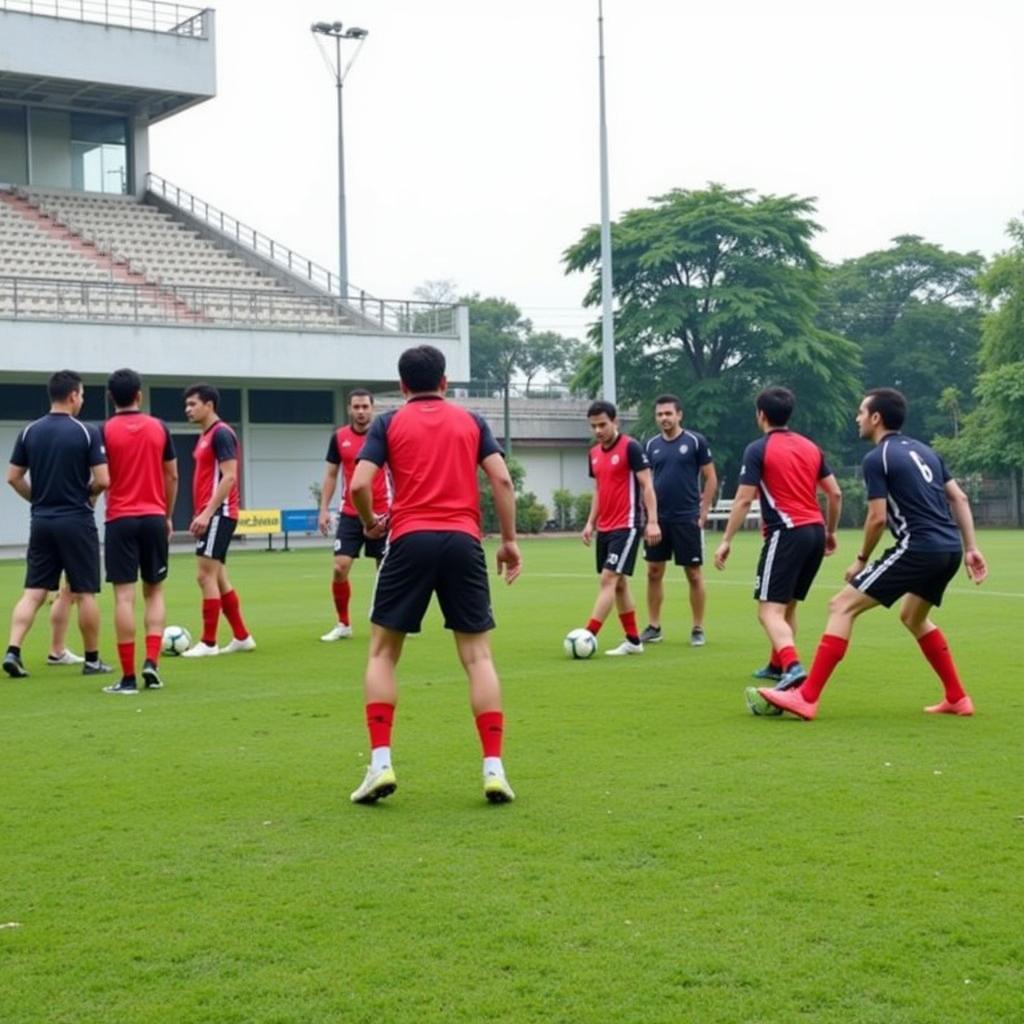 CLB Hà Nội Tập Luyện AFC Cup 2017