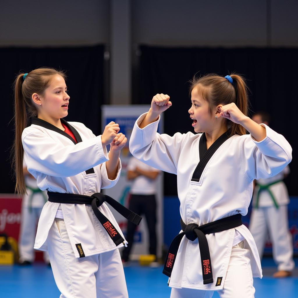 CLB Taekwondo Hội An thi đấu