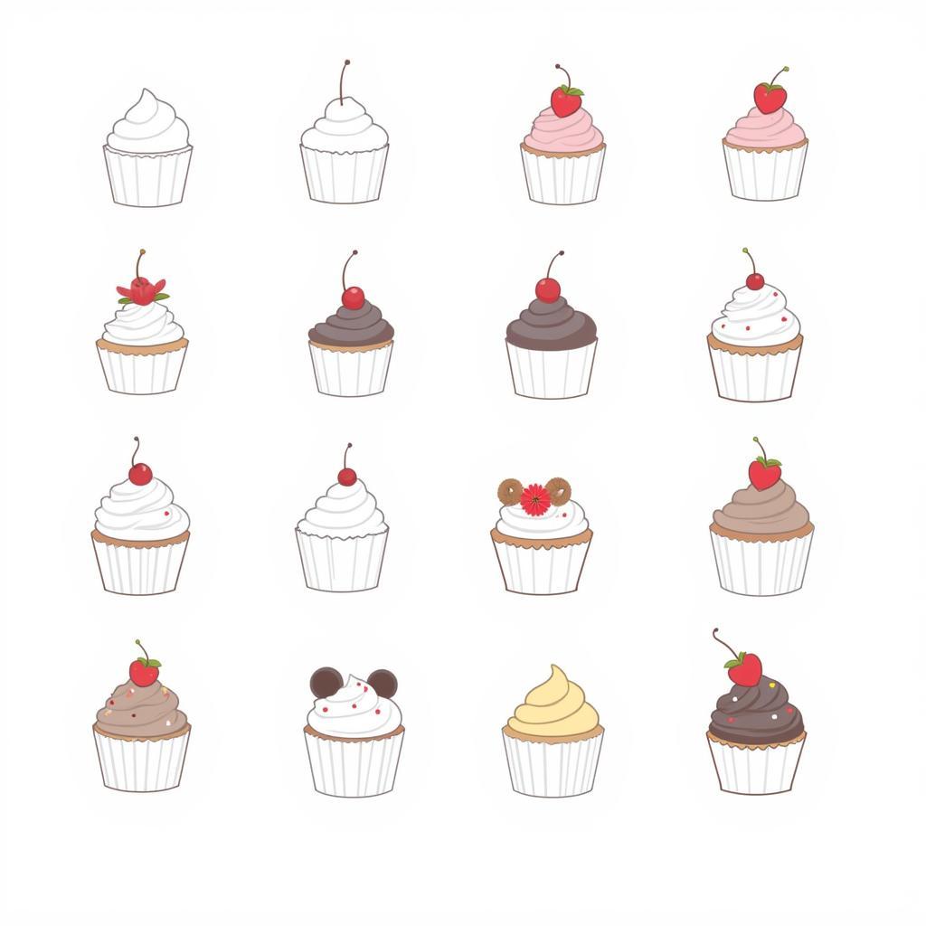 Hình ảnh Cup Cake Vector PNG Miễn Phí