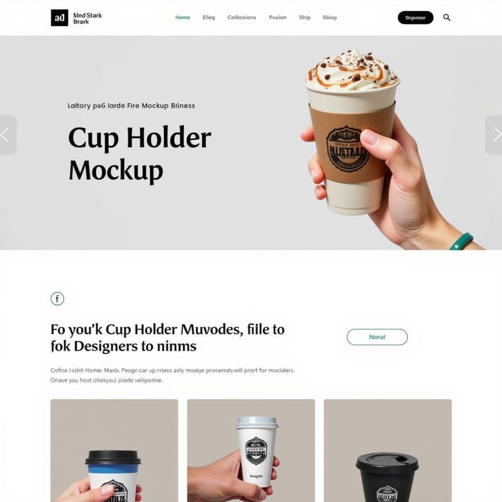 Cup Holder Mockup PSD Miễn Phí Trên Internet