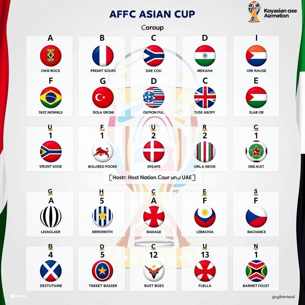 Danh sách các đội bóng tham gia Asian Cup 2019