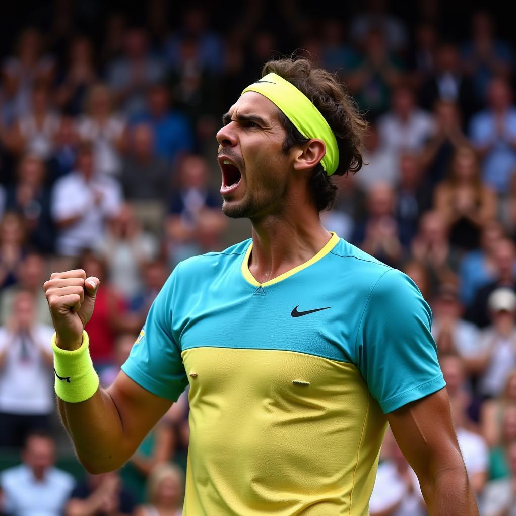 Rafael Nadal ăn mừng chiến thắng tại Davis Cup 2019