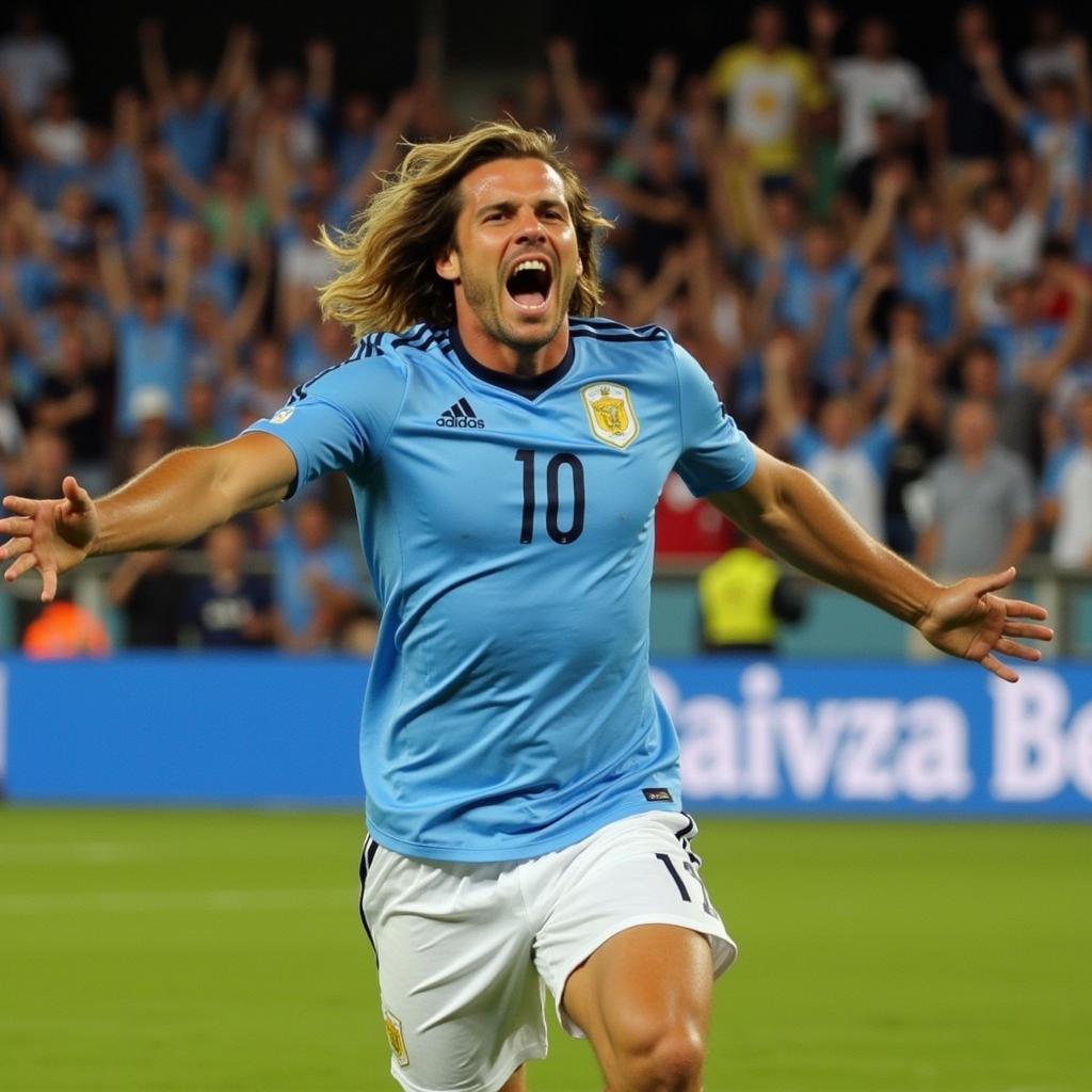 Diego Forlan ghi bàn tại World Cup 2010