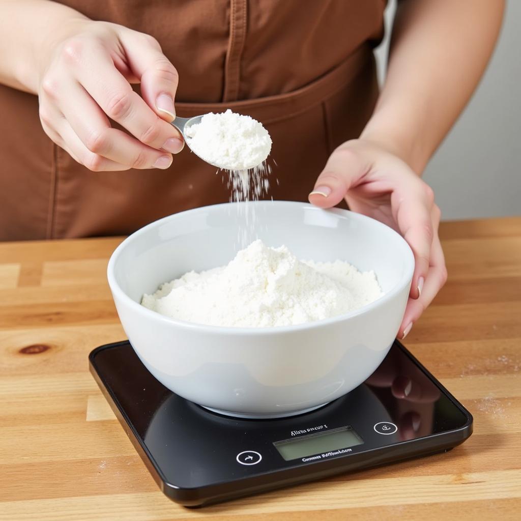 Measuring Flour with a Digital Scale