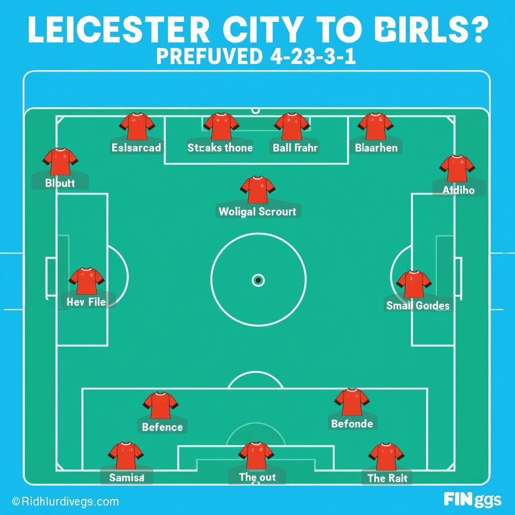 Leicester City 4-2-3-1 Formation