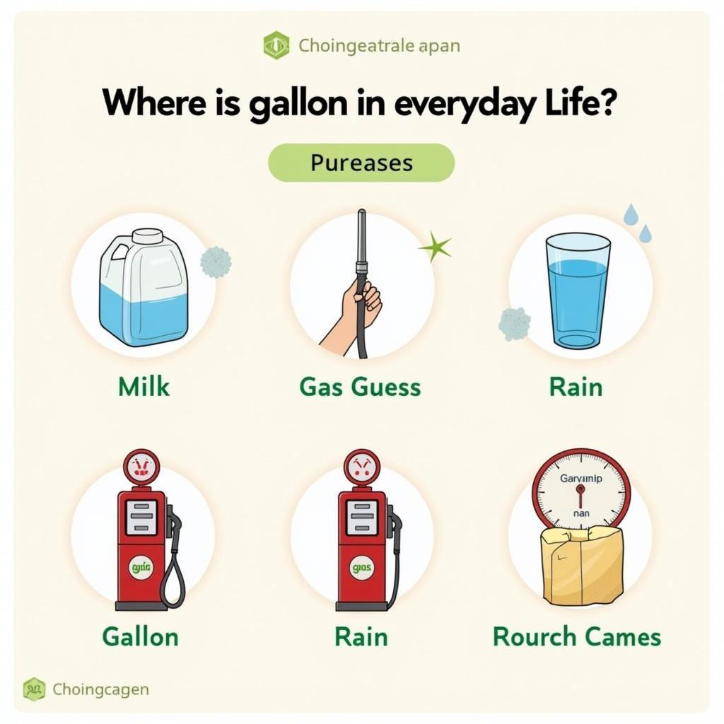 Ví dụ hàng ngày về gallon