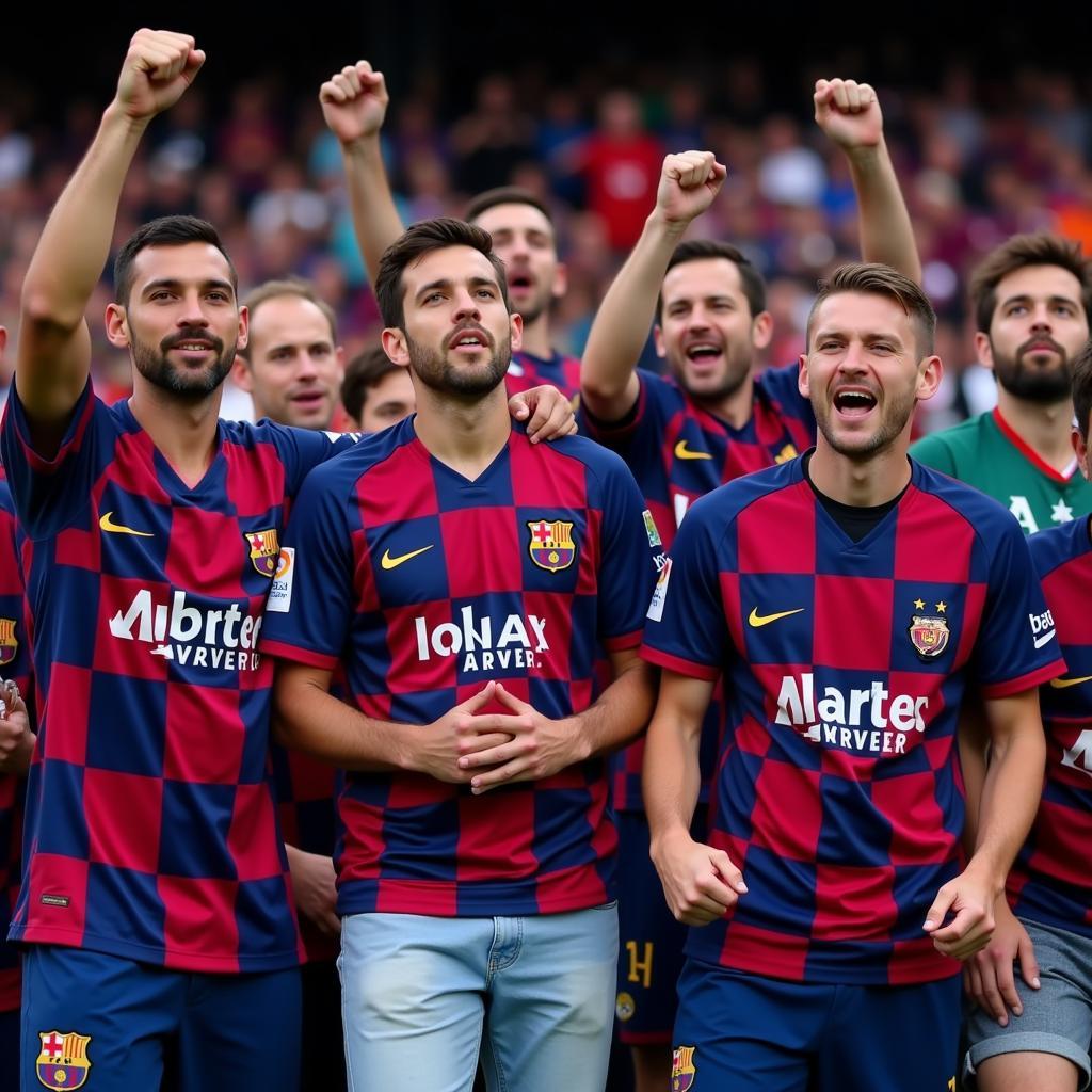 Fan Barcelona mặc áo 2019