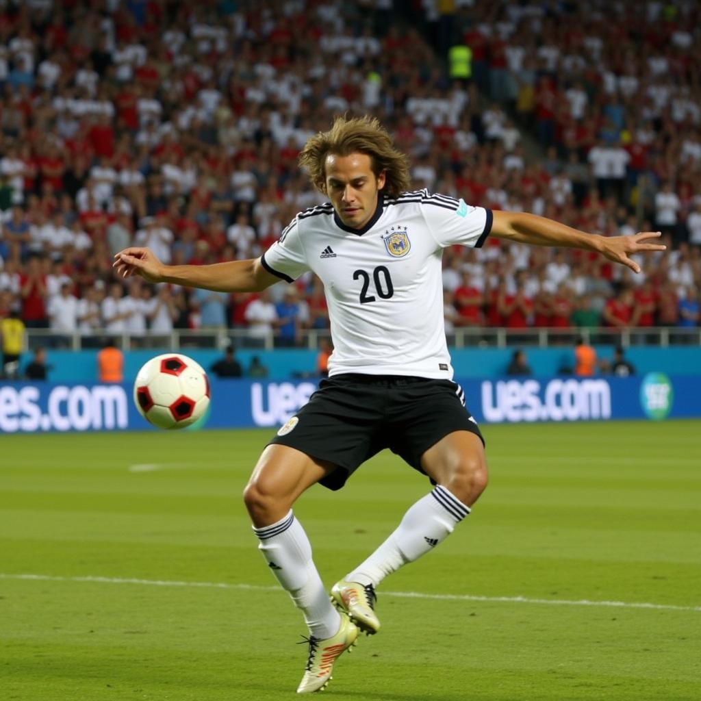 Forlan ghi bàn vào lưới Đức tại World Cup 2010