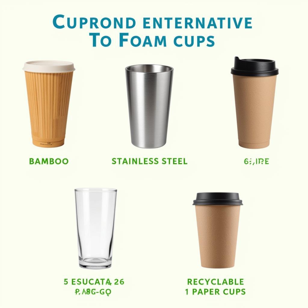 Các giải pháp thay thế foam cups thân thiện với môi trường