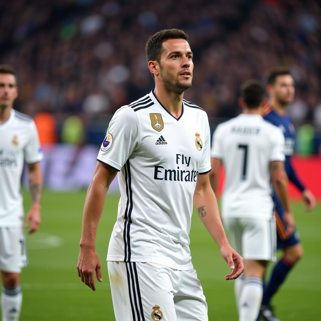 Hazard trong màu áo Real Madrid