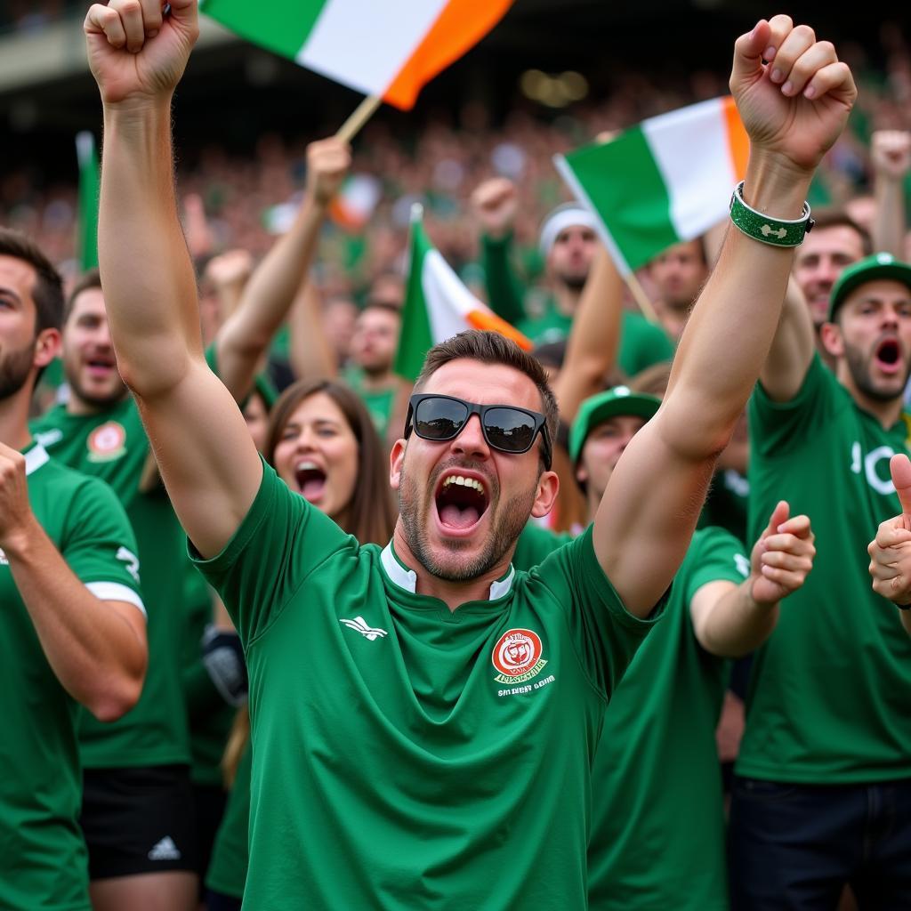 Cổ động viên Ireland cổ vũ tại Rugby World Cup