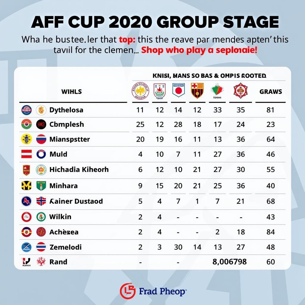 Kết quả vòng bảng AFF Cup 2020