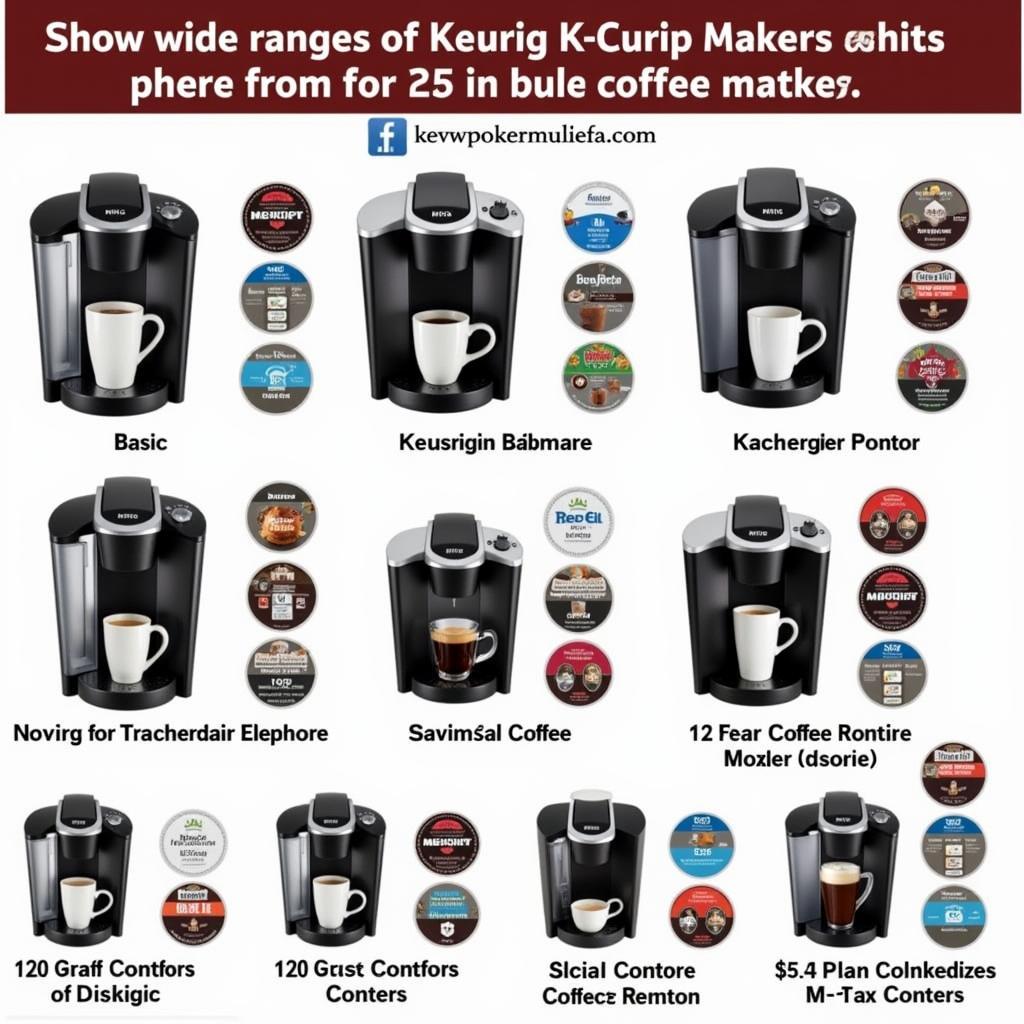 Variety of Keurig K-cup Coffee Makers