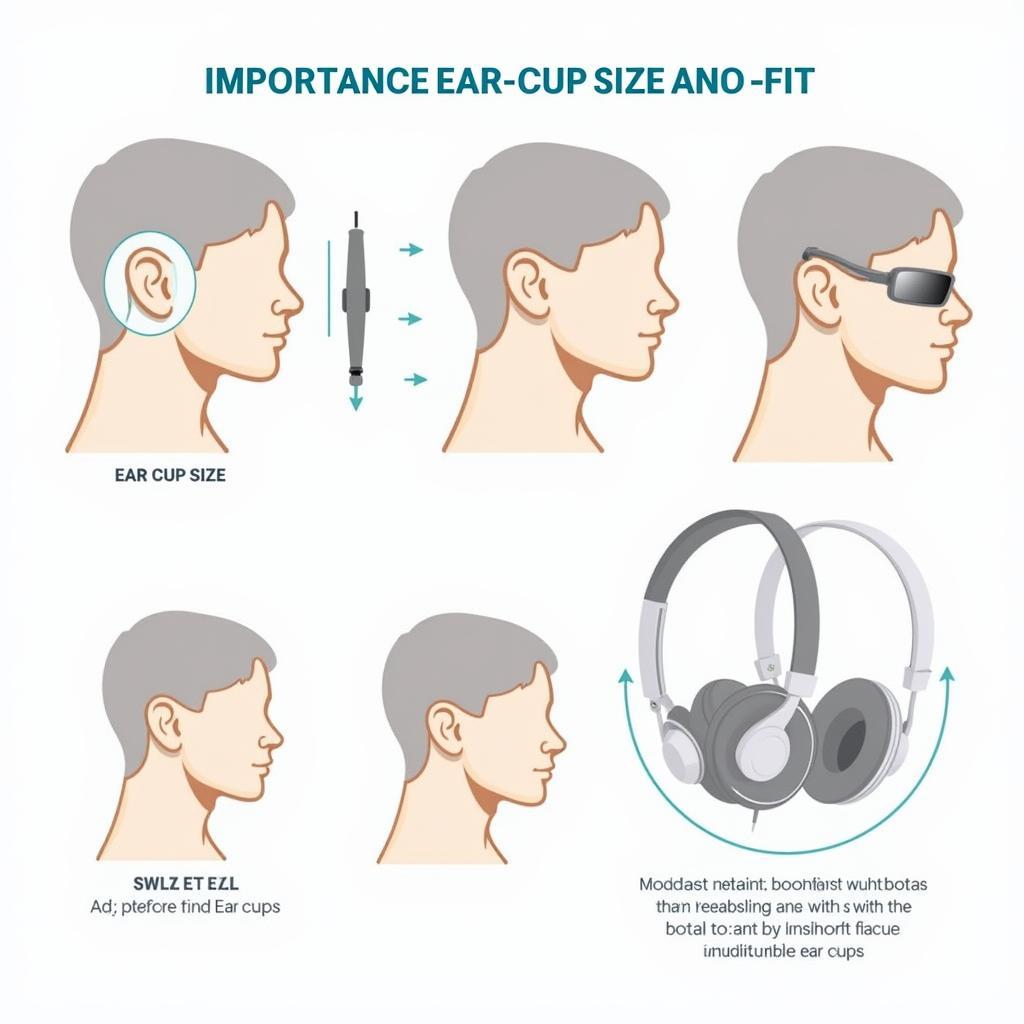 Kích thước ear cups phù hợp