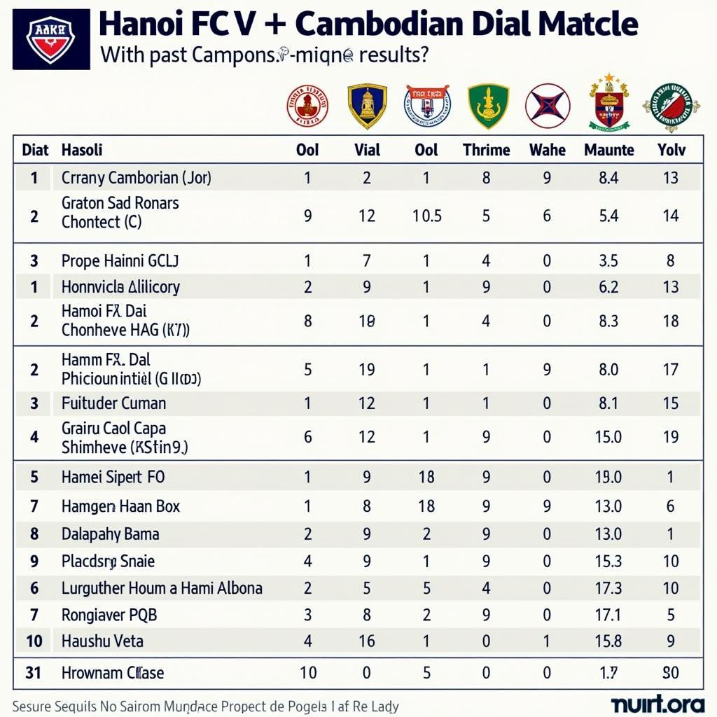 Lịch sử đối đầu CLB Hanoi vs CLB Campuchia