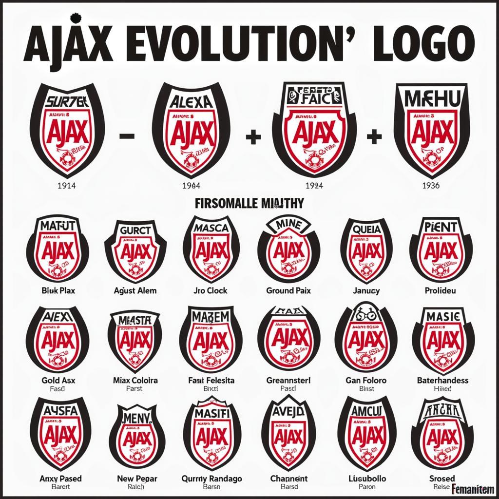 Lịch sử phát triển logo CLB Ajax