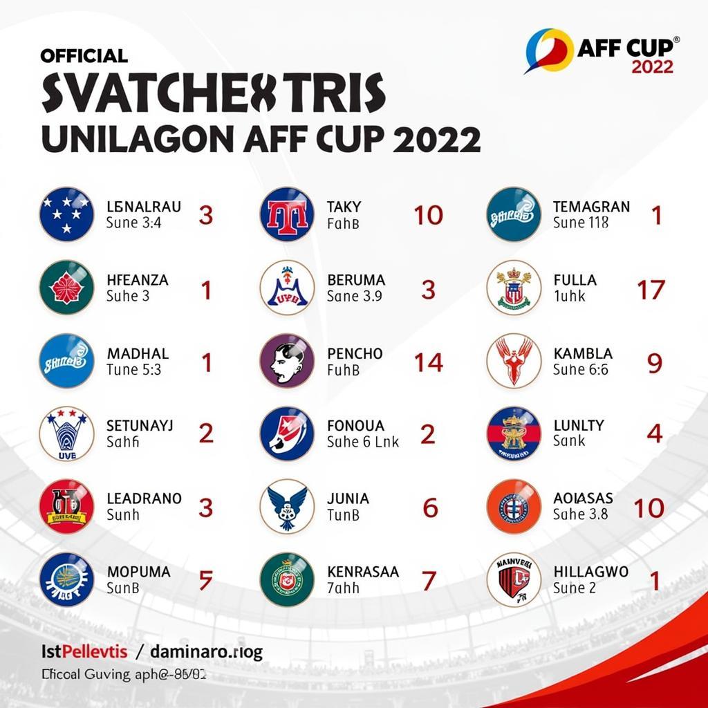 Lịch thi đấu AFF Cup 2022 mới nhất