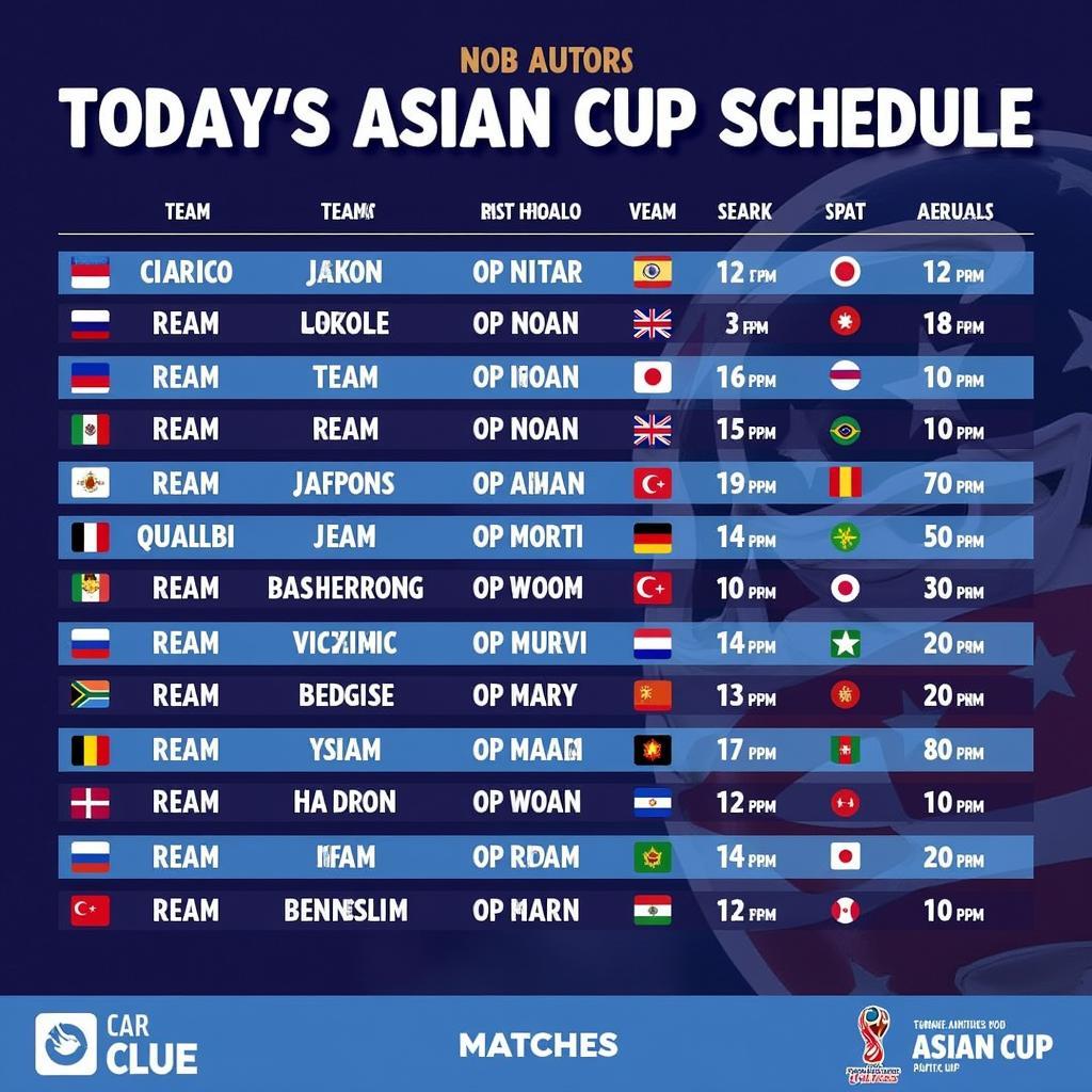 Lịch thi đấu Asian Cup hôm nay cập nhật mới nhất