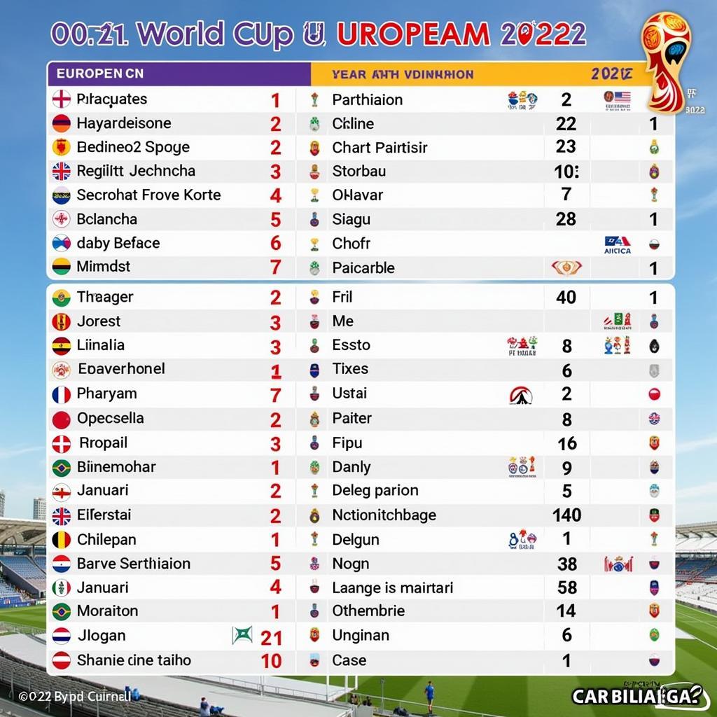 Lịch Thi Đấu World Cup 2022 Châu Âu