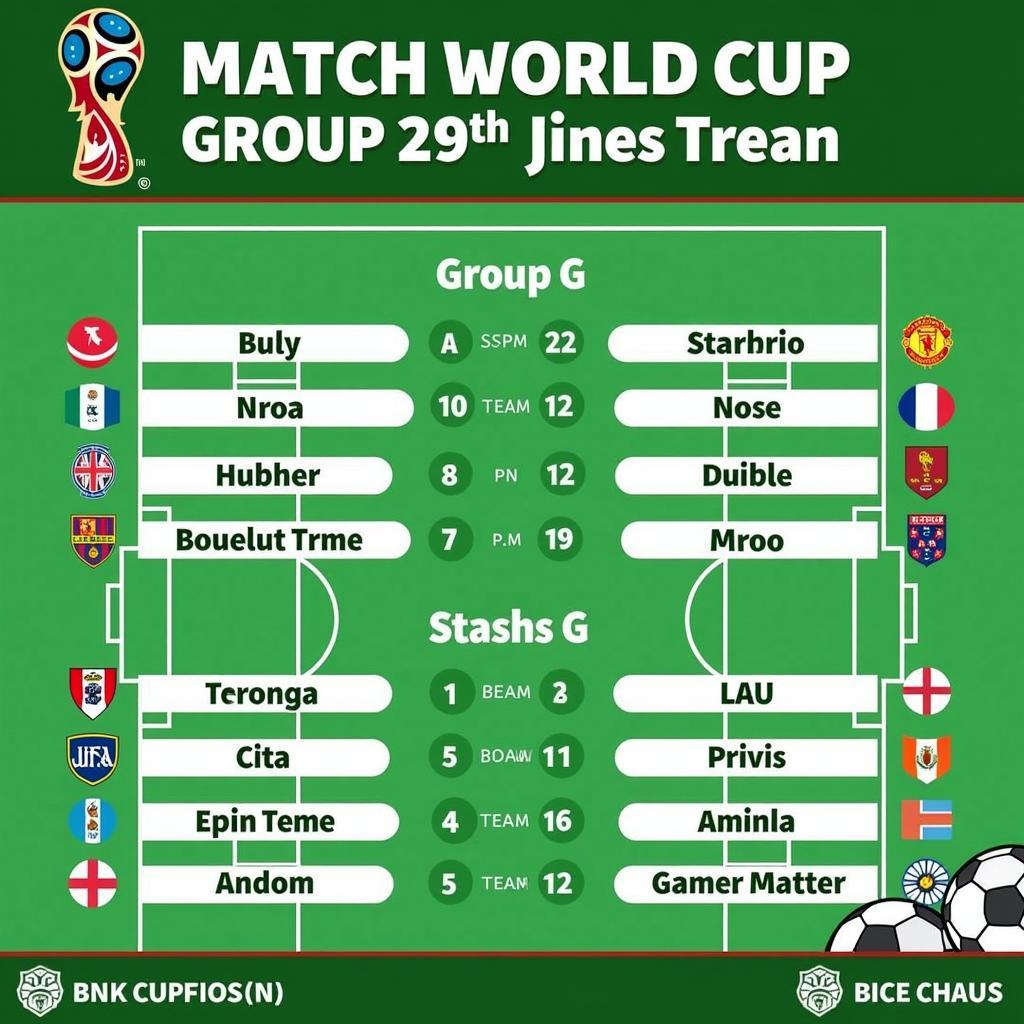 Lịch thi đấu World Cup 29/6 - Bảng G