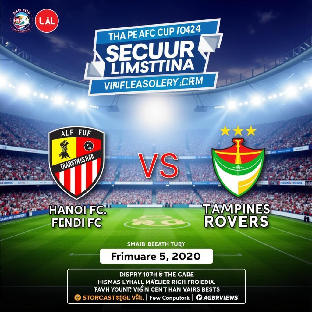 Lịch tường thuật trận đấu giữa CLB Hà Nội và Tampines Rovers tại AFC Cup