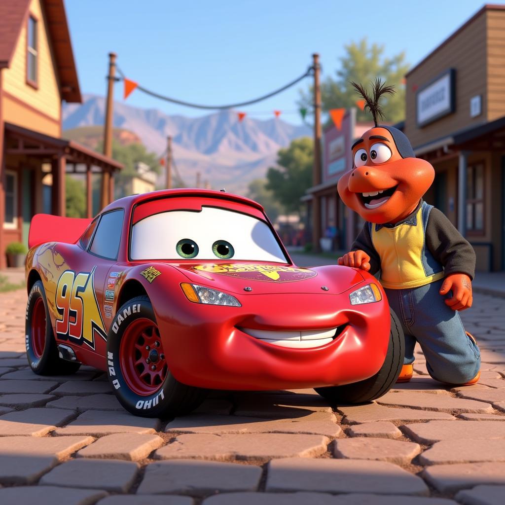 Lightning McQueen Luyện Tập Cùng Hudson Hornet