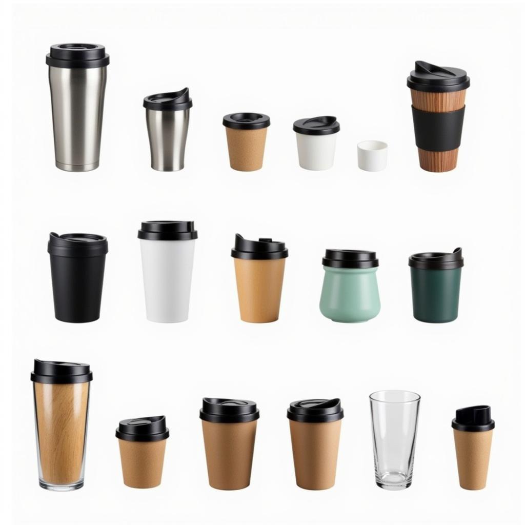 Reusable Coffee Cups in Various Styles