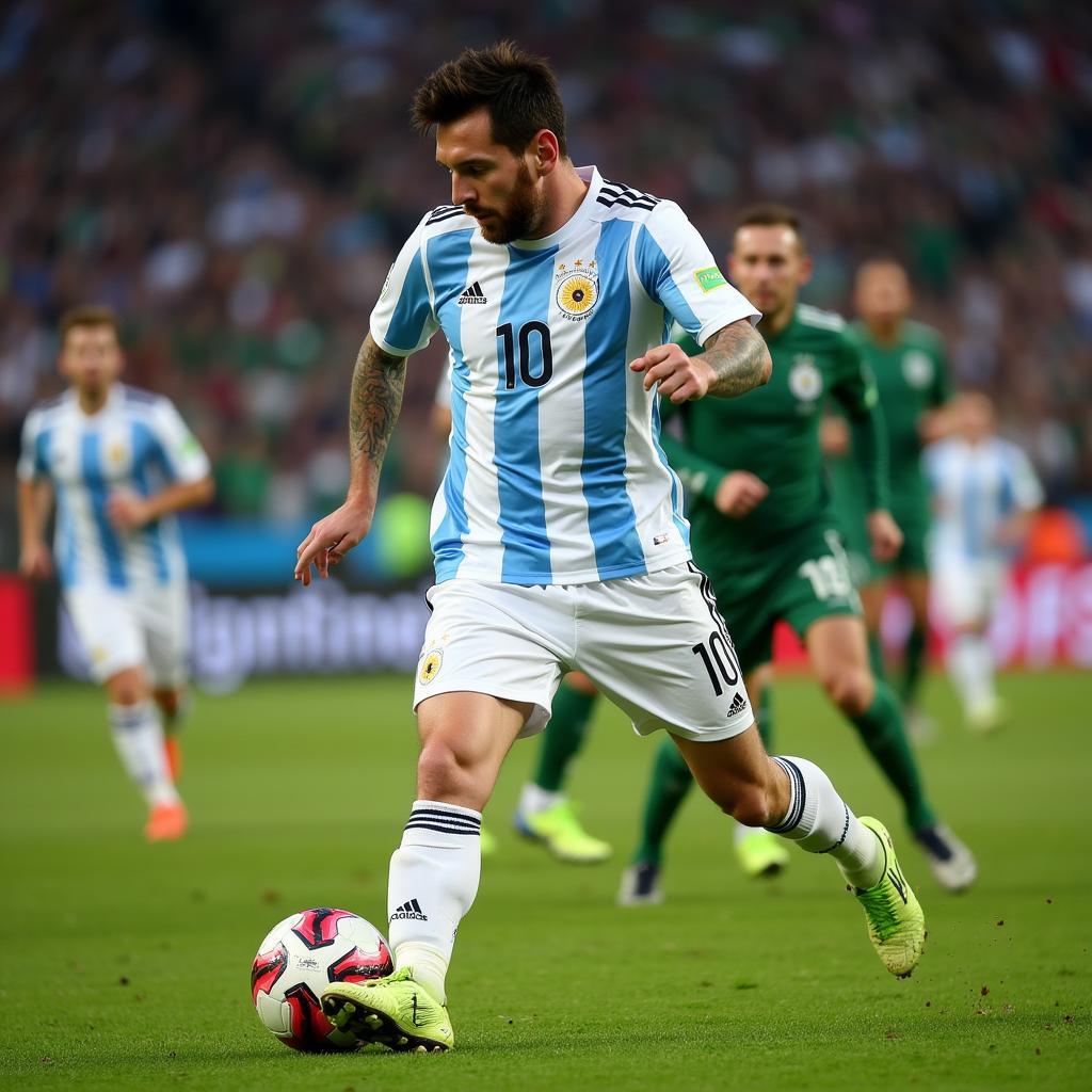 Messi trong trận đấu Argentina gặp Ireland