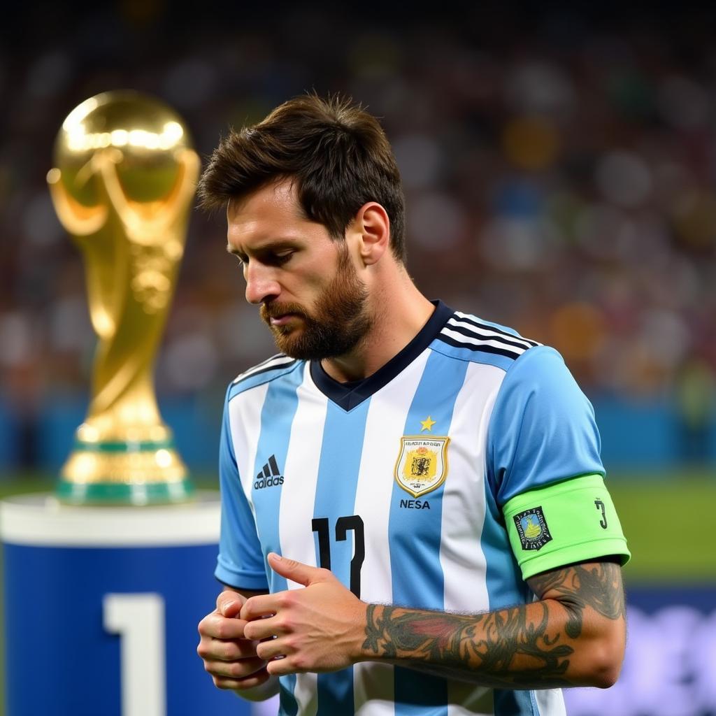 Messi thất vọng sau trận chung kết World Cup 2014