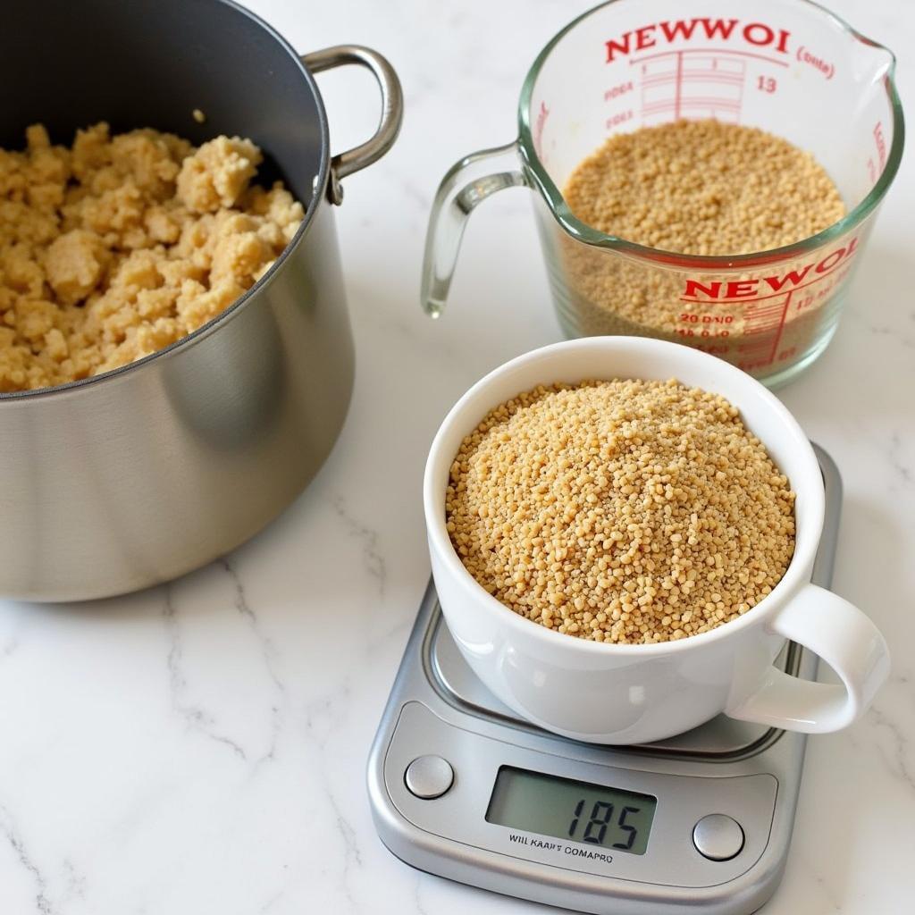 Một cup quinoa bao nhiêu gram?