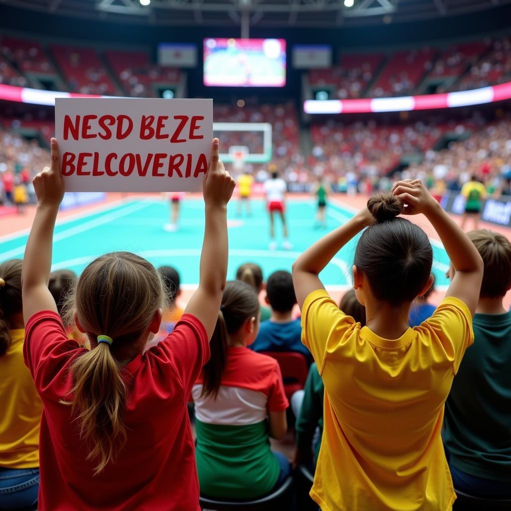 Young Fans at Netball World Cup 2019