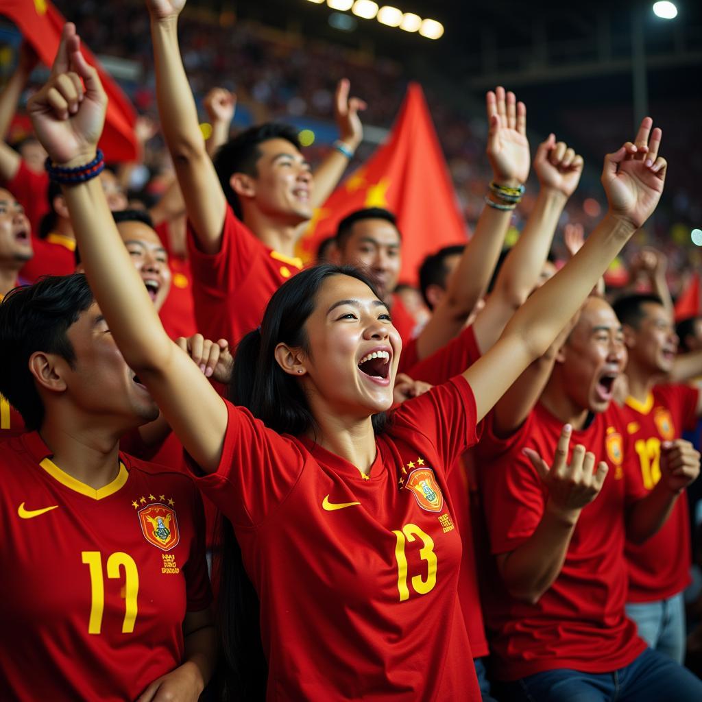 Cổ động viên Việt Nam cuồng nhiệt trong vòng loại World Cup