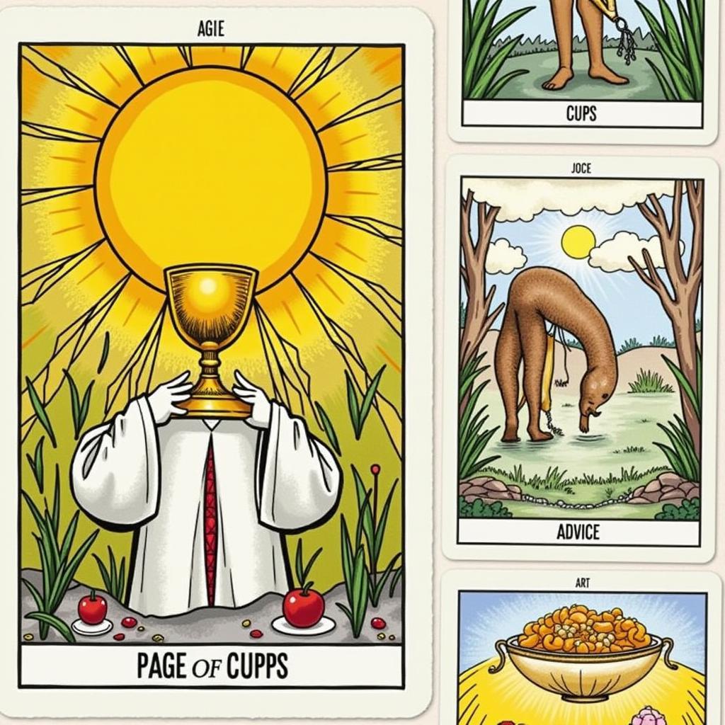 Page of Cups xuôi - lời khuyên và cảnh báo