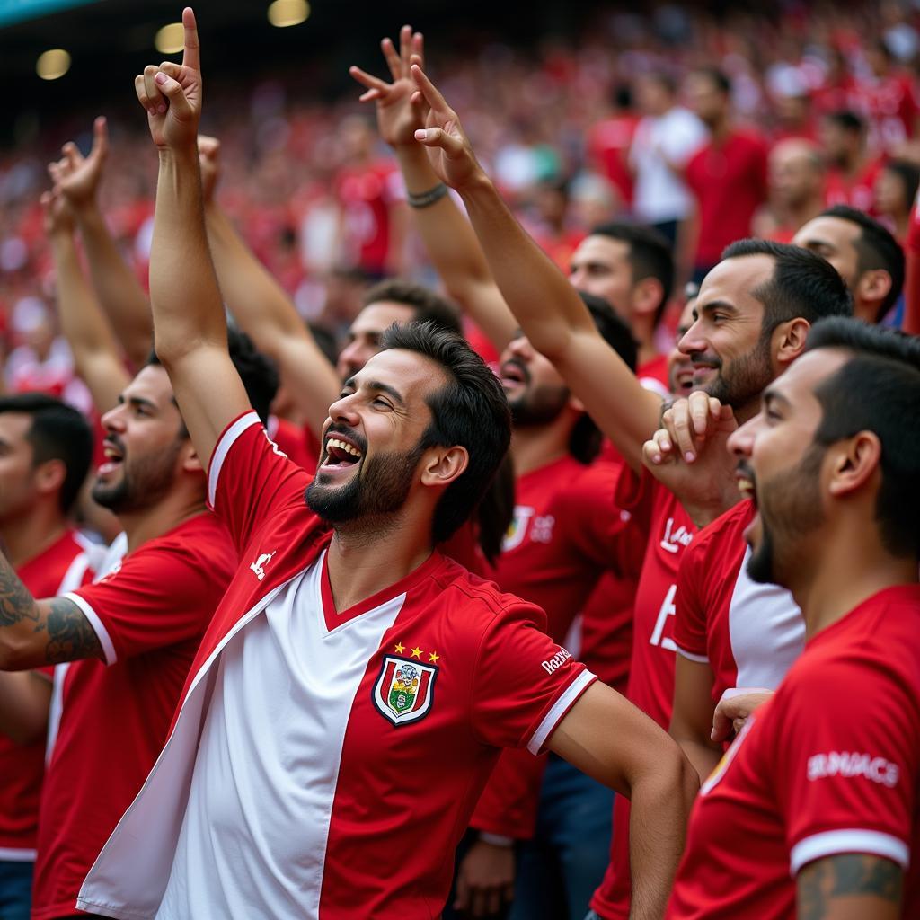 Cổ động viên Peru cổ vũ tại World Cup 2018