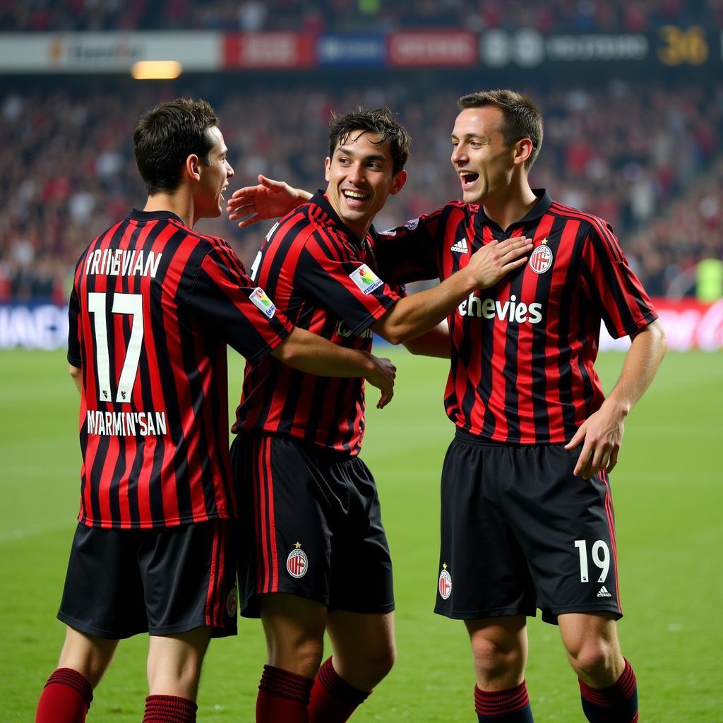 Pha ăn mừng của AC Milan