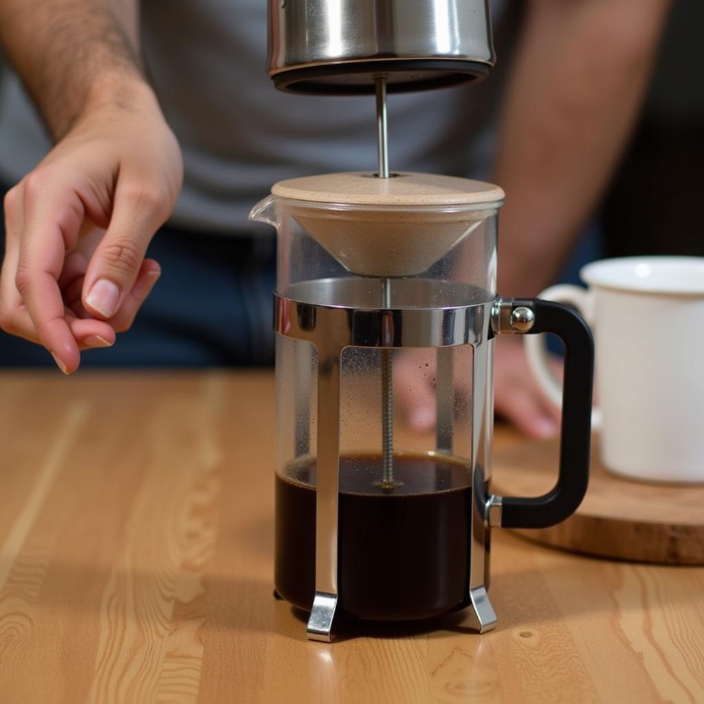 Pha chế cà phê bằng French press