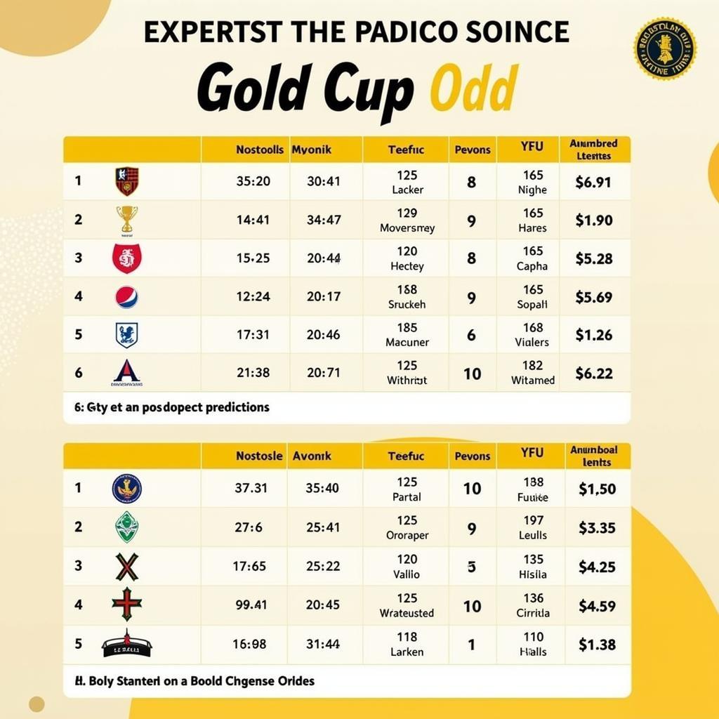 Phân tích Gold Cup Odds chi tiết