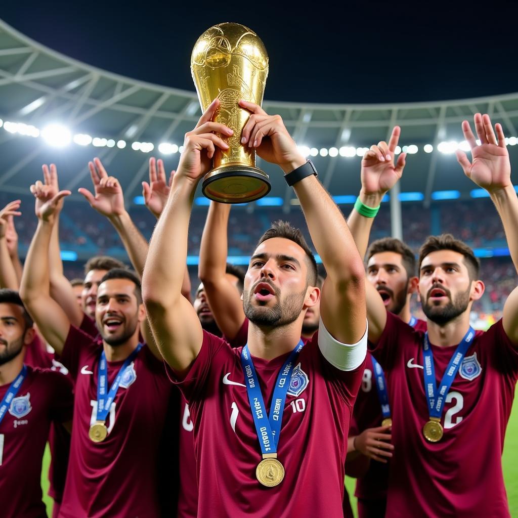 Qatar Nâng Cao Chiếc Cup Asian Cup 2019