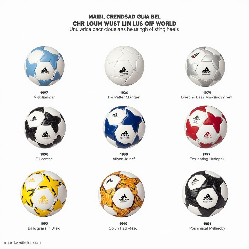 Quả bóng Adidas World Cup qua các thời kỳ