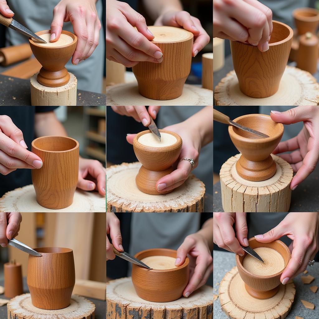 Wooden Cup Making Process