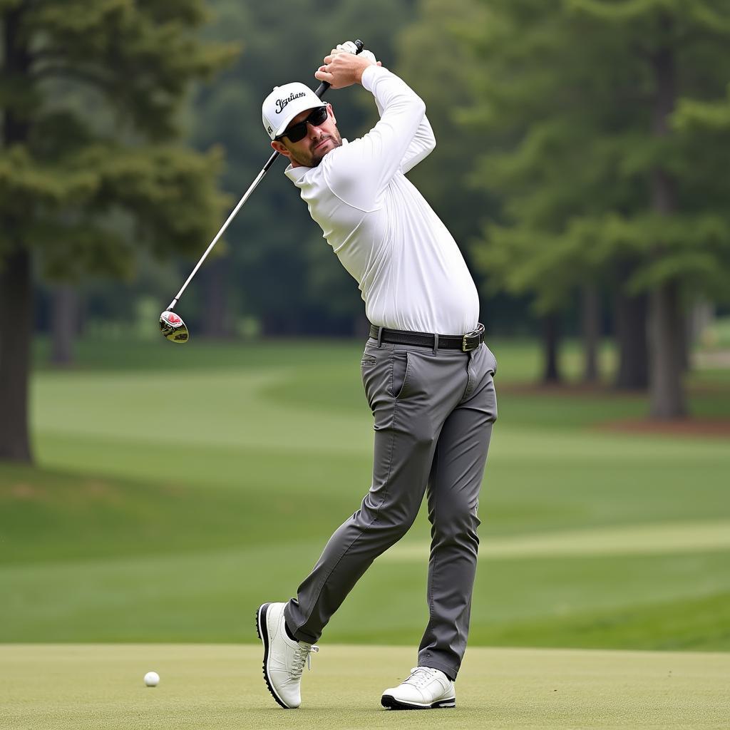 Roy McAvoy competing in the US Open qualifier