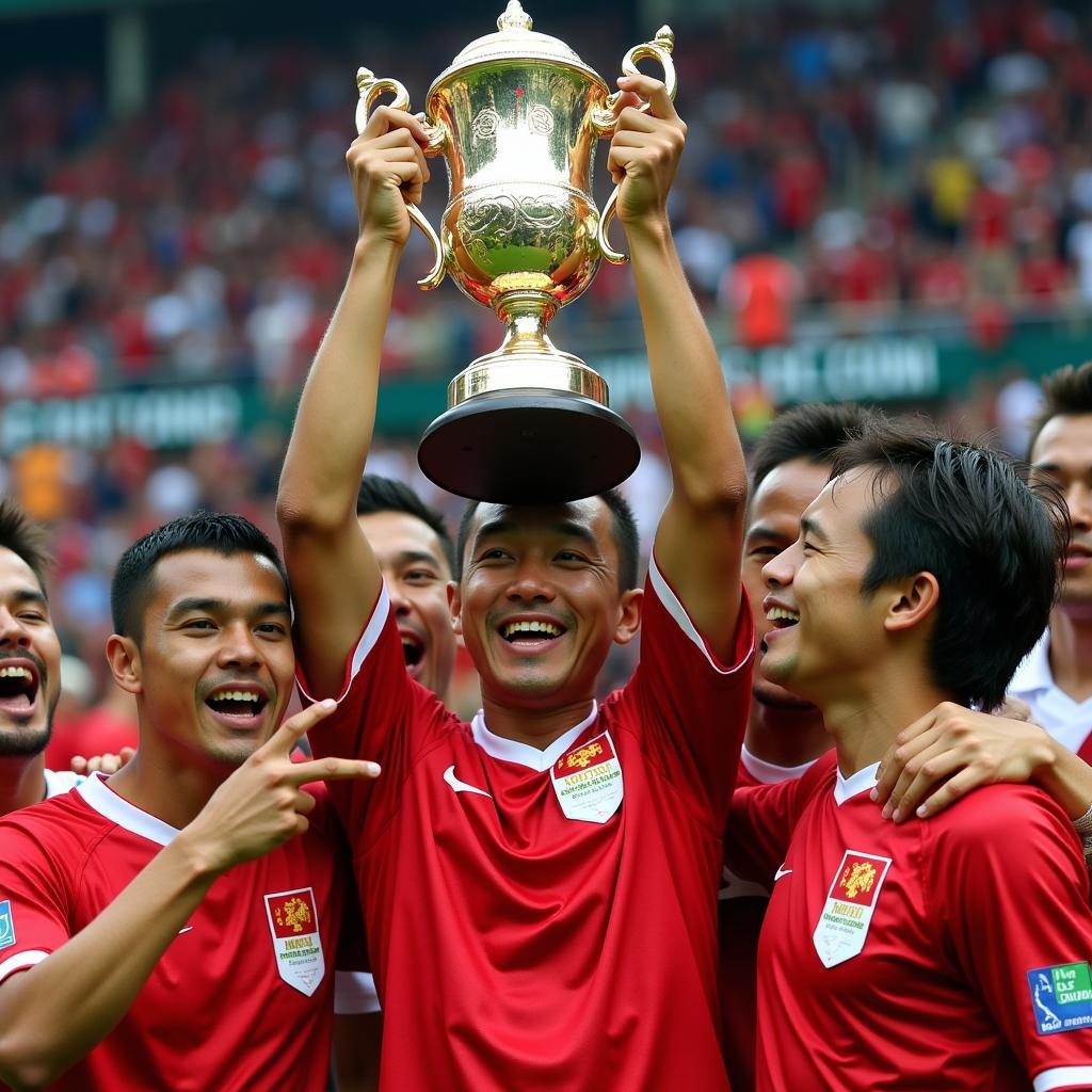 Đội tuyển Singapore nâng cao cúp vô địch AFF Cup 2007