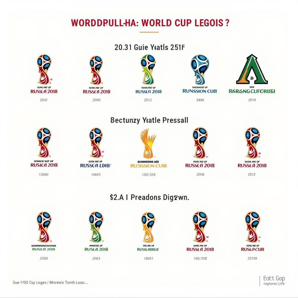 So sánh logo World Cup qua các kỳ