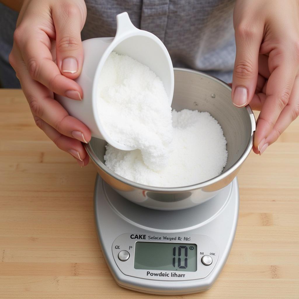 Using a Scale for Accurate Measurement of Powdered Sugar