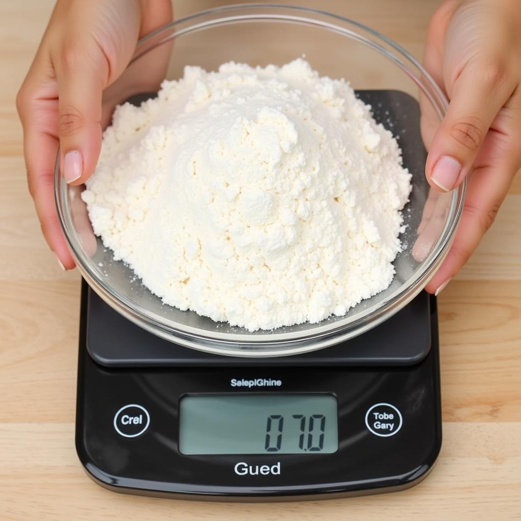 Using a Digital Kitchen Scale to Measure Flour